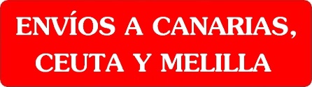 Los precios de transporte para las Islas Canarias incluyen el coste del transporte, seguro, despacho de aduanas de salida (22,00€) y despacho de aduanas de entrada (13,99€). Los precios de transporte para Ceuta y Melilla incluyen el coste del transporte, seguro y despacho de aduanas de entrada (13,99€). En este caso no hay que pagar despacho de salida. Los precios de transporte para las Islas Canarias incluyen el coste del transporte, seguro, despacho de aduanas de salida (22,00€) y despacho de aduanas de entrada (13,99€). Los precios de transporte para Ceuta y Melilla incluyen el coste del transporte, seguro y despacho de aduanas de entrada (13,99€). En este caso no hay que pagar despacho de salida.